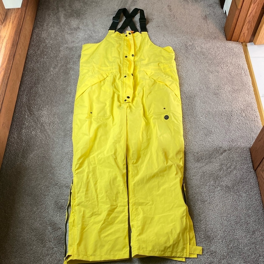 10X Yellow Waterproof Bib Overalls SIZE XL Breathable Rain Gear Fishing